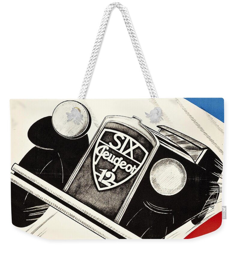 1931 Peugeot 12 Weekender Tote Bag featuring the photograph Automotive Art 510 by Andrew Fare