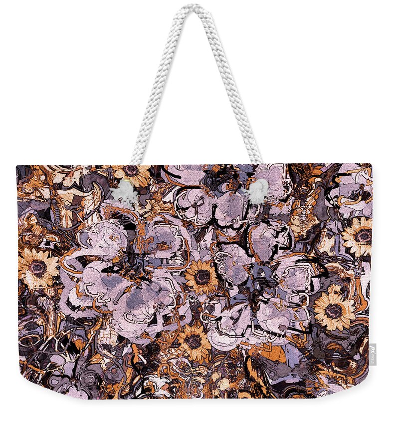 Flowers Weekender Tote Bag featuring the painting Autumn Blooms by Natalie Holland