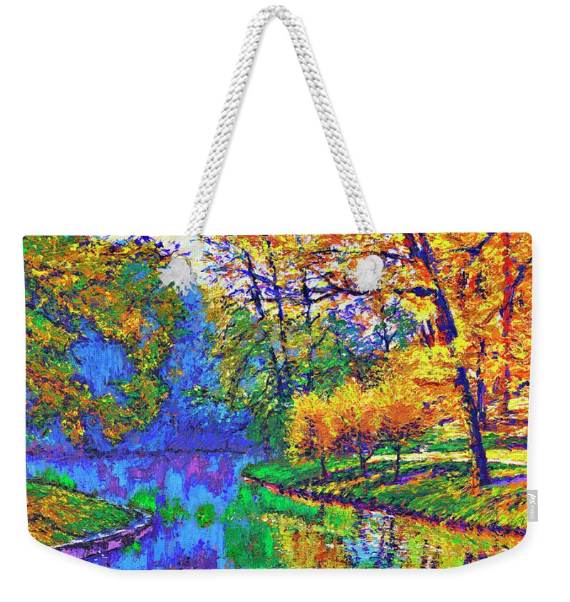 Autumn Weekender Tote Bag featuring the painting Autumn Breeze by Darien Bogart