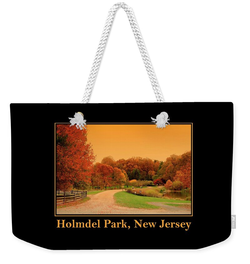 Holmdel Weekender Tote Bag featuring the photograph Autumn Holmdel Park New Jersey by Angie Tirado