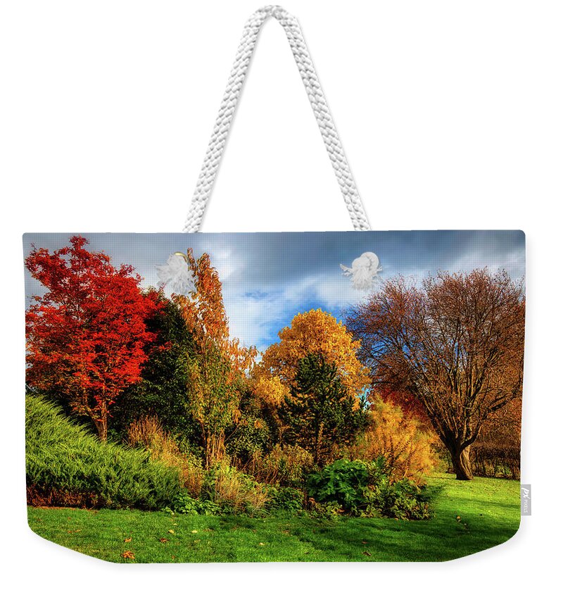 Fall Weekender Tote Bag featuring the photograph Autumn in Inveresk by Micah Offman