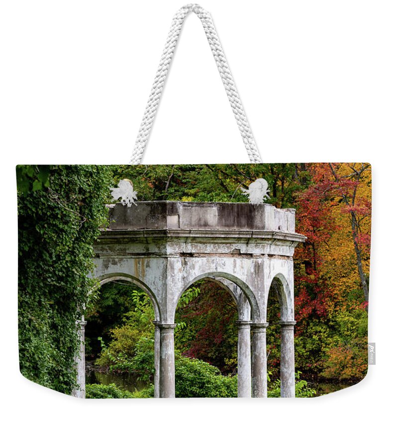 Autumn Weekender Tote Bag featuring the photograph Autumn in Tibbetts Brook Park 2 by Kevin Suttlehan