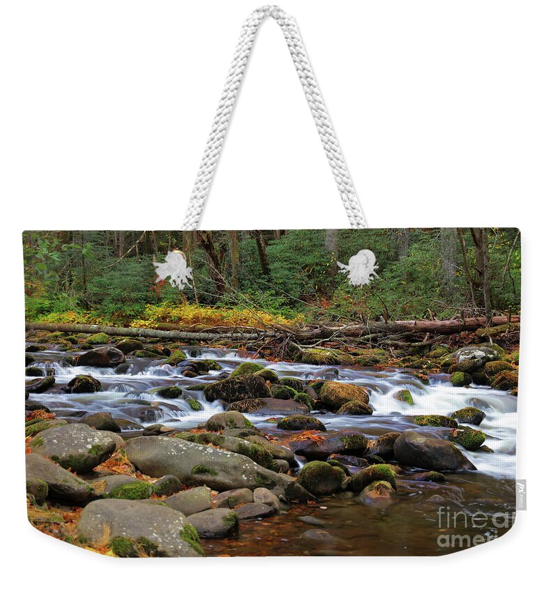 River Weekender Tote Bag featuring the photograph Autumn Lullabye by Rick Lipscomb