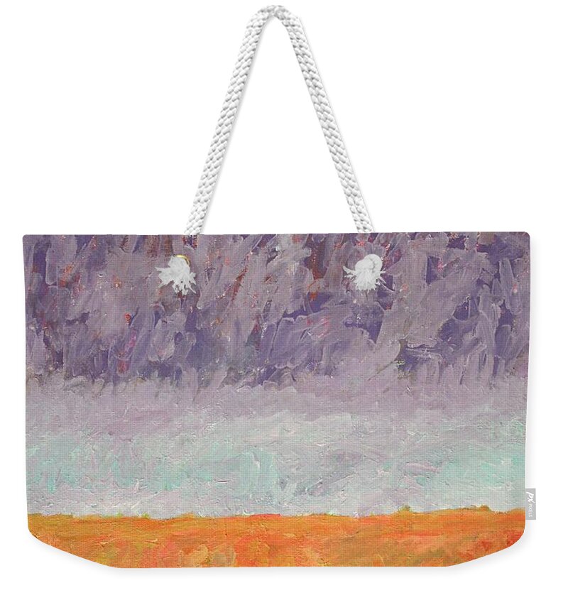 Marsh Weekender Tote Bag featuring the painting Autumn Marsh original painting by Sol Luckman