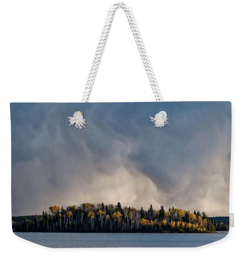 Water Weekender Tote Bag featuring the photograph Autumn Rising by Doug Gibbons
