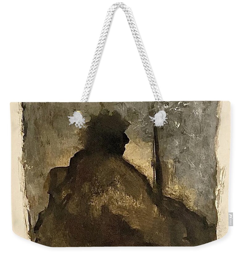 Sitting Weekender Tote Bag featuring the painting Autumn thoughts by David Euler