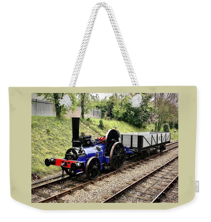 Quinton Rd Weekender Tote Bag featuring the photograph Aveling Porter Locomotive 9449 The Blue Circle by Gordon James