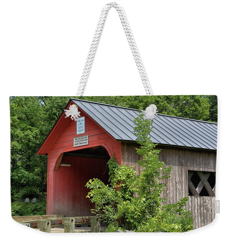 Bridge Weekender Tote Bag featuring the photograph Avoid the Fine by Mike Martin
