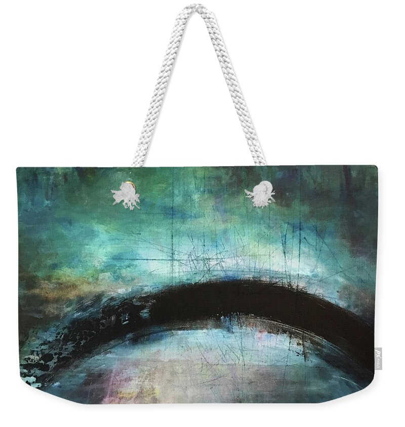Abstract Art Weekender Tote Bag featuring the painting Awe Surrenders by Rodney Frederickson