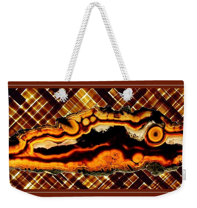 Stone Weekender Tote Bag featuring the photograph Awesome Agate by Nancy Ayanna Wyatt