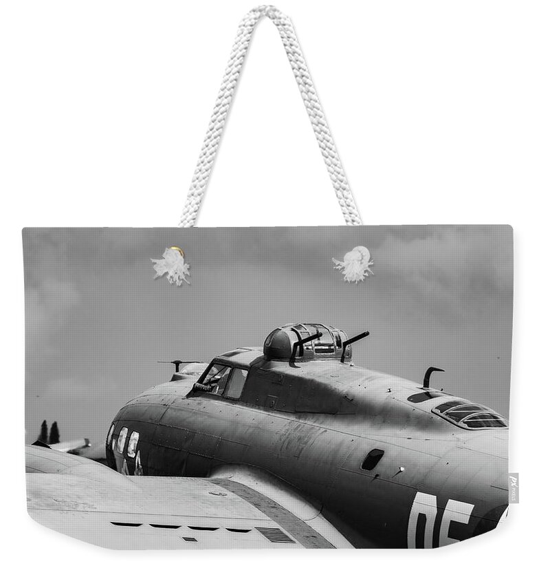B17 Flying Fortress Weekender Tote Bag featuring the photograph B-17 Flying Fortress Sally B by Airpower Art