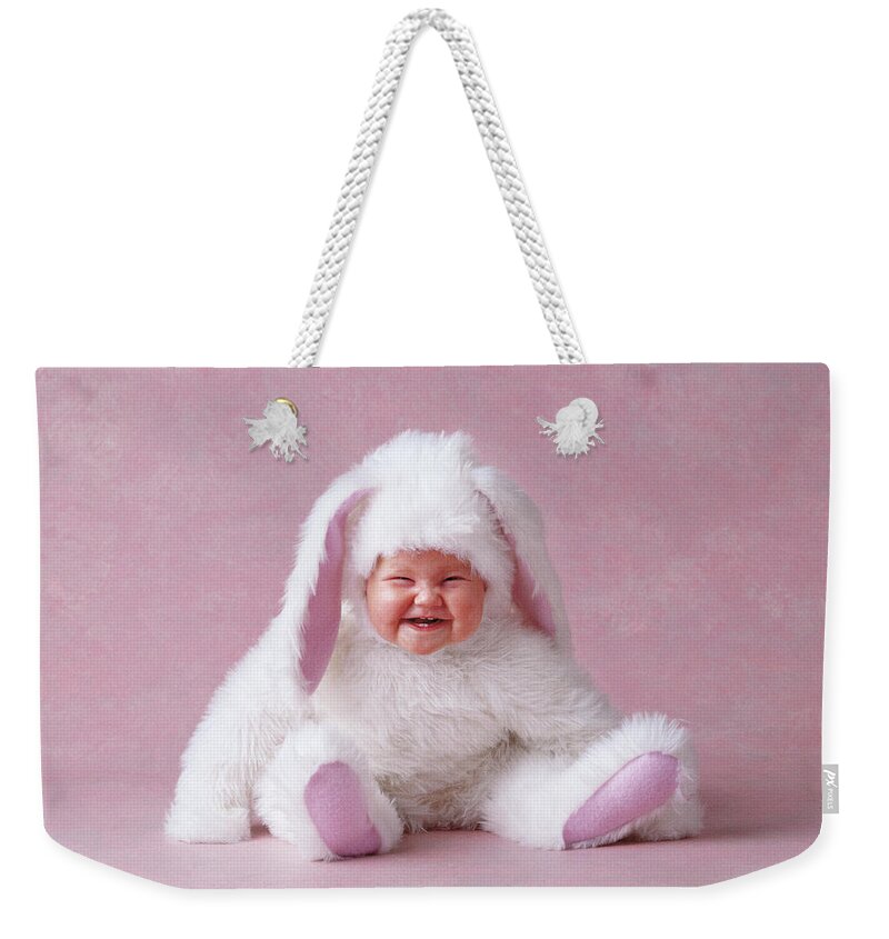Bunnies Weekender Tote Bag featuring the photograph Baby Bunny #4 by Anne Geddes