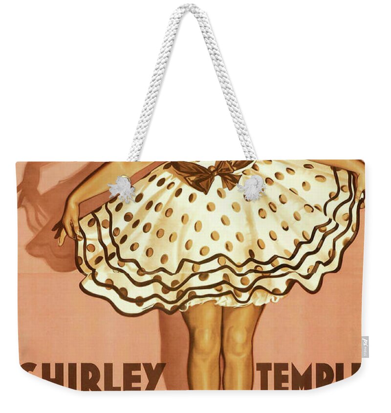 Baby Weekender Tote Bag featuring the mixed media ''Baby Take a Bow'', with Shirley Temple, 1934 by Movie World Posters