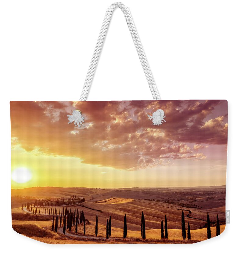 Italy Weekender Tote Bag featuring the photograph Baccoleno Farmhouse by Mark Gomez