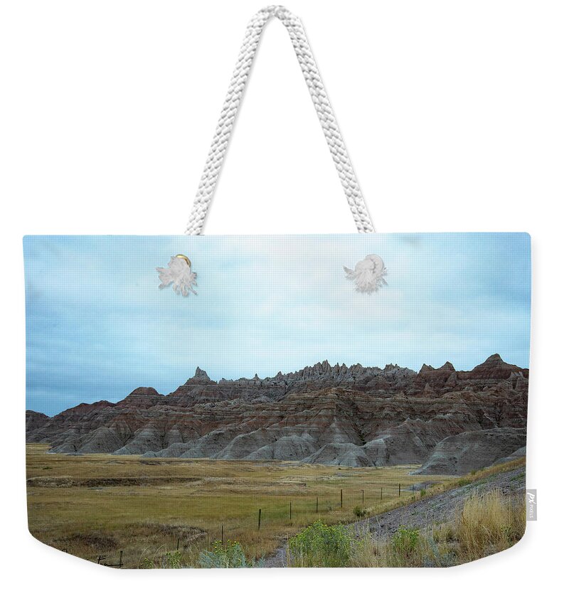  Weekender Tote Bag featuring the photograph Badlands 15 by Wendy Carrington