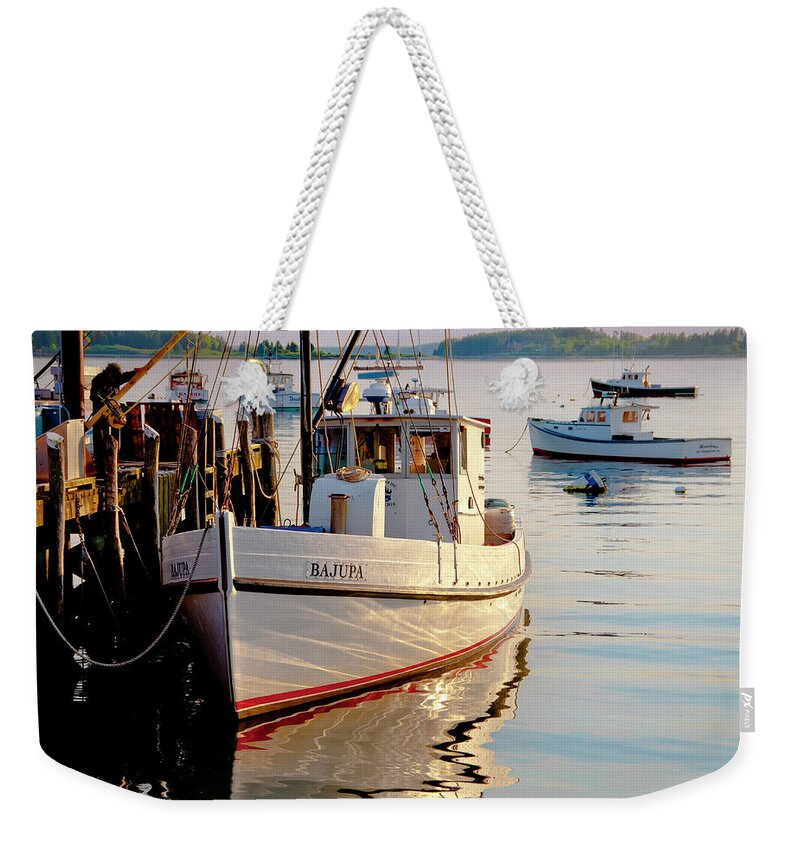 Bajupa Weekender Tote Bag featuring the photograph Bajupa Dockside by Jeff Cooper