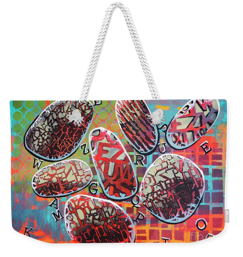 Nature Weekender Tote Bag featuring the painting Balance3 by Ariadna De Raadt