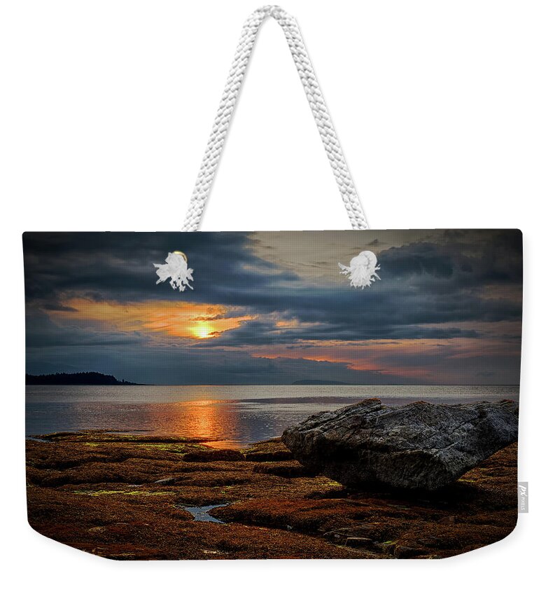 Rock Weekender Tote Bag featuring the photograph Balanced by Randy Hall