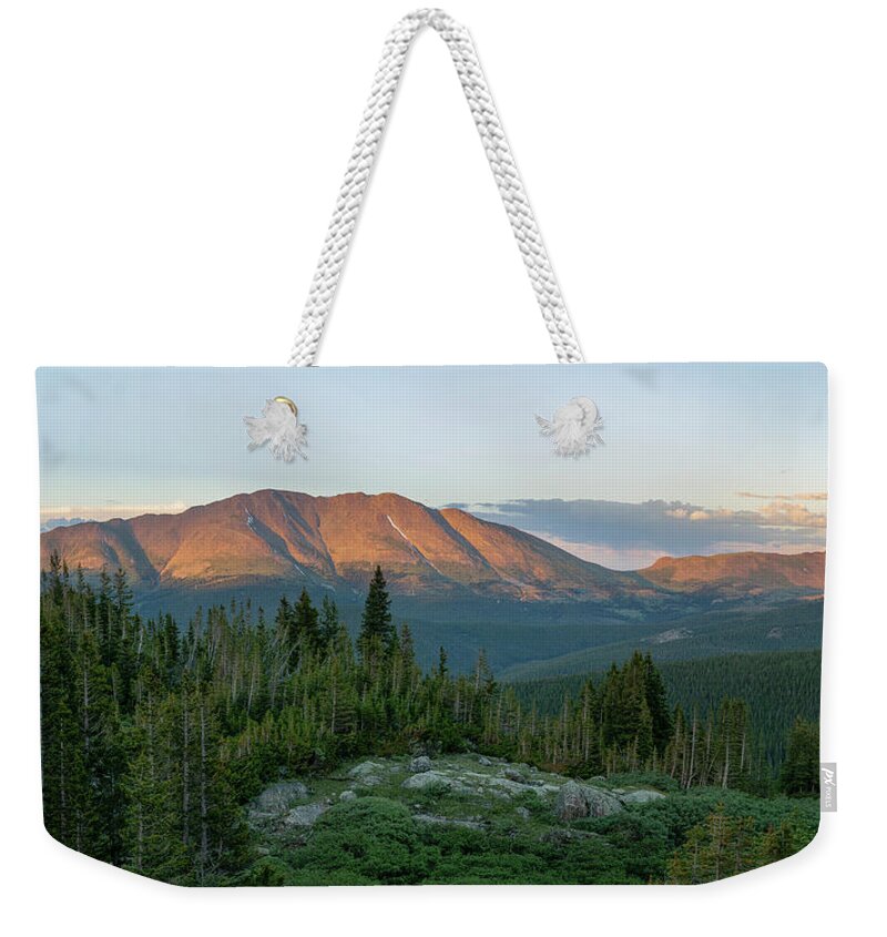 Breckenridge Weekender Tote Bag featuring the photograph Bald Mountain and Boreas Mountain by Aaron Spong