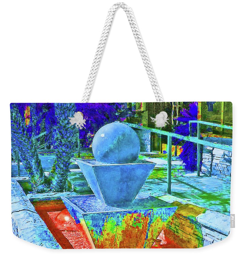 Landscape Weekender Tote Bag featuring the photograph Ball Fountain by Andrew Lawrence