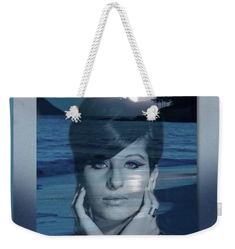  Weekender Tote Bag featuring the digital art Barbra Streisand 54 by Richard Laeton