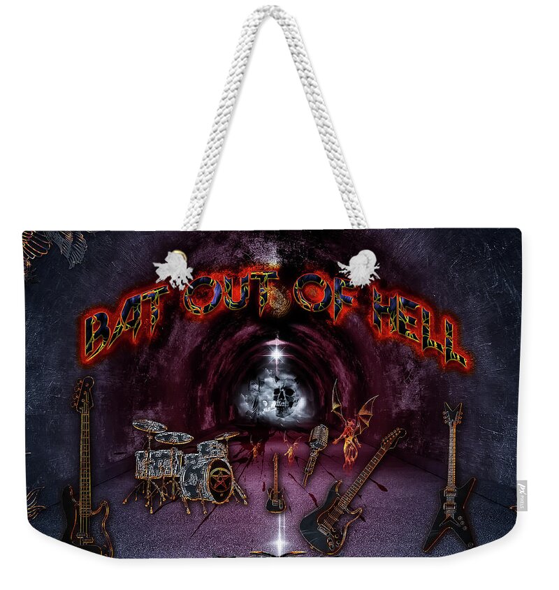 Bat Out Of Hell Weekender Tote Bag featuring the digital art Bat Out Of Hell by Michael Damiani