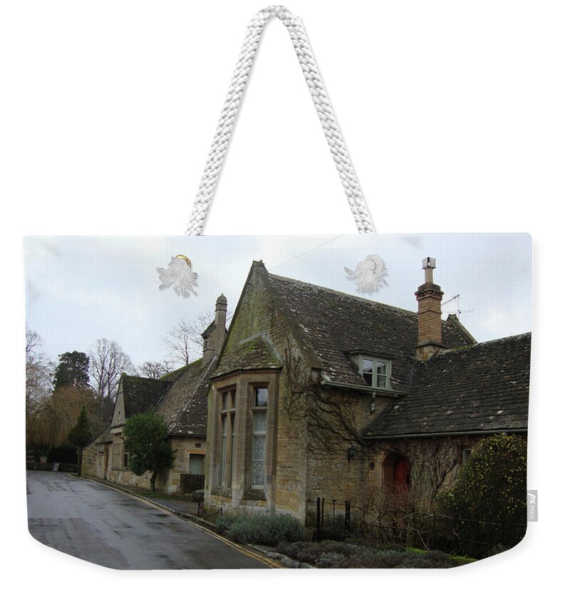 Medieval Village Weekender Tote Bag featuring the photograph Bay Windows in the Cotswolds by Roxy Rich