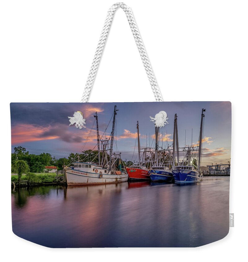 River Weekender Tote Bag featuring the photograph Bayou Evening, 8/30/20 by Brad Boland