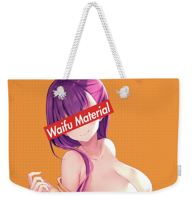 Large Tote Bag Sad Girl Bad Girl Anime Waifu Babe Grocery 