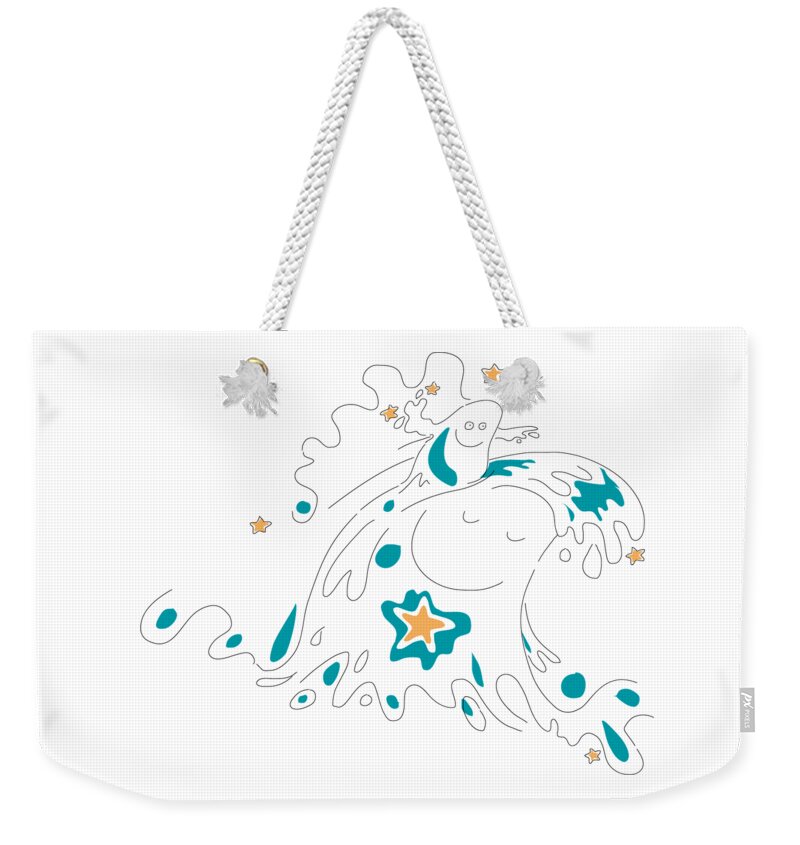 Be Weekender Tote Bag featuring the drawing Be at their Best by J Lyn Simpson