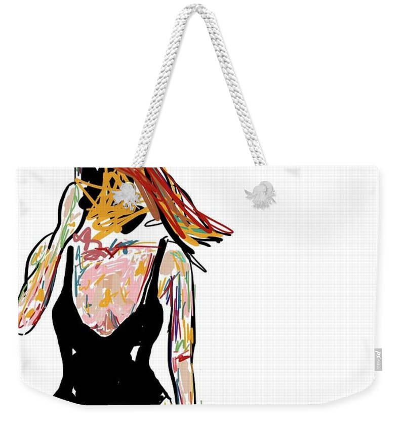  Weekender Tote Bag featuring the mixed media Beach Life by Oriel Ceballos