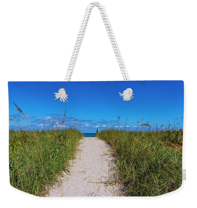 Beach Weekender Tote Bag featuring the photograph Beach Path by Blair Damson