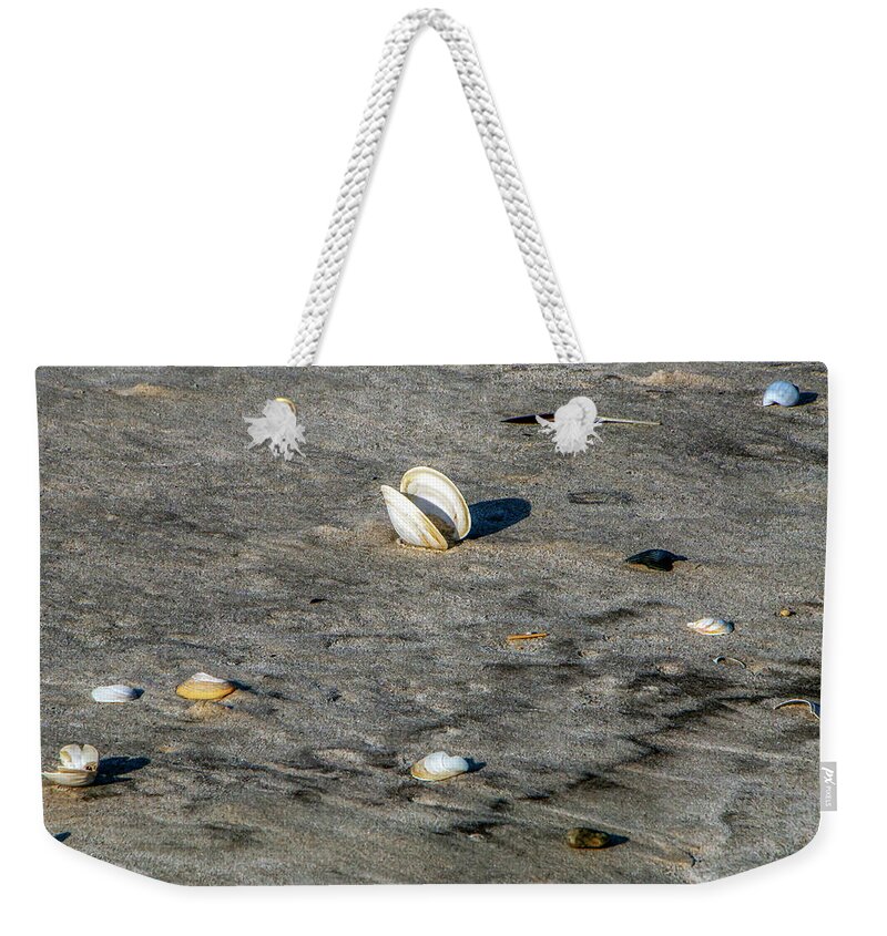 Sand Weekender Tote Bag featuring the photograph Beach Things by Cathy Kovarik