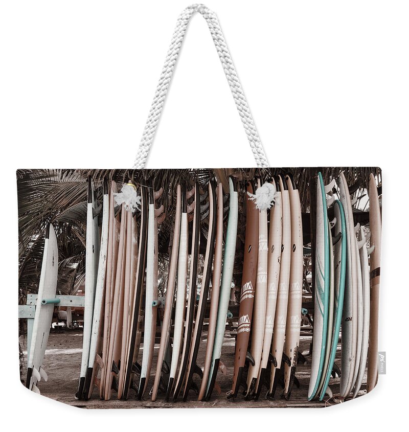 Surf Weekender Tote Bag featuring the photograph Beach Vibes 4 by Carmen Kern