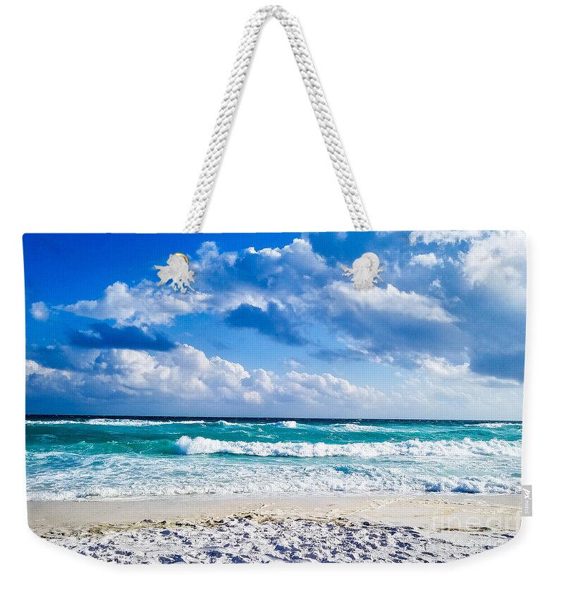 Beach Weekender Tote Bag featuring the photograph Beach Waves, Opal Beach, Pensacola Beach, Florida by Beachtown Views