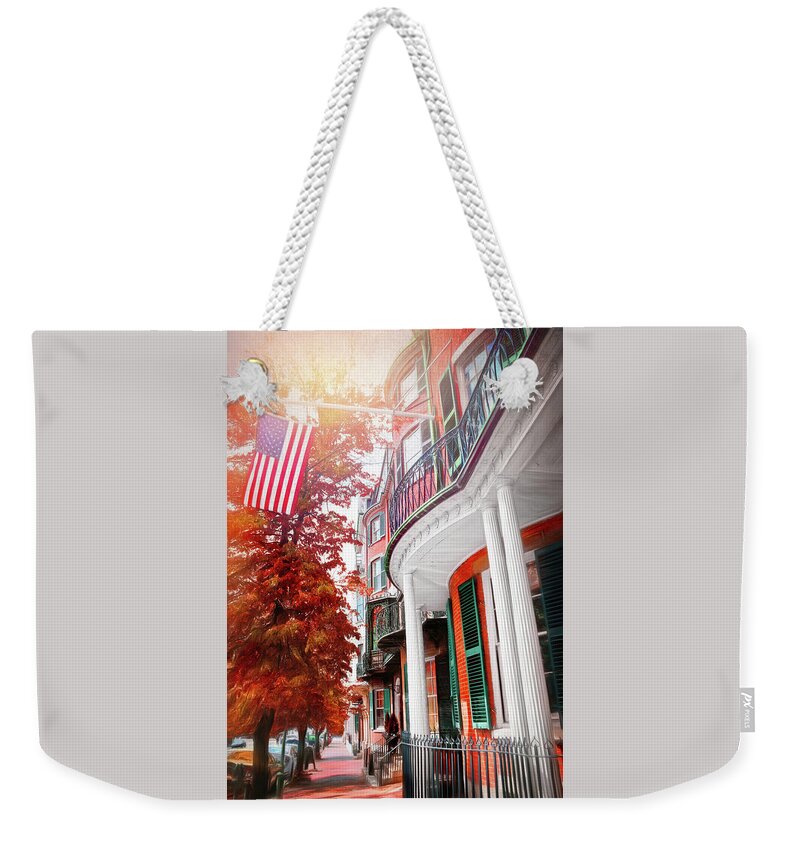 Boston Weekender Tote Bag featuring the photograph Beacon Hill Boston Massachusetts by Carol Japp