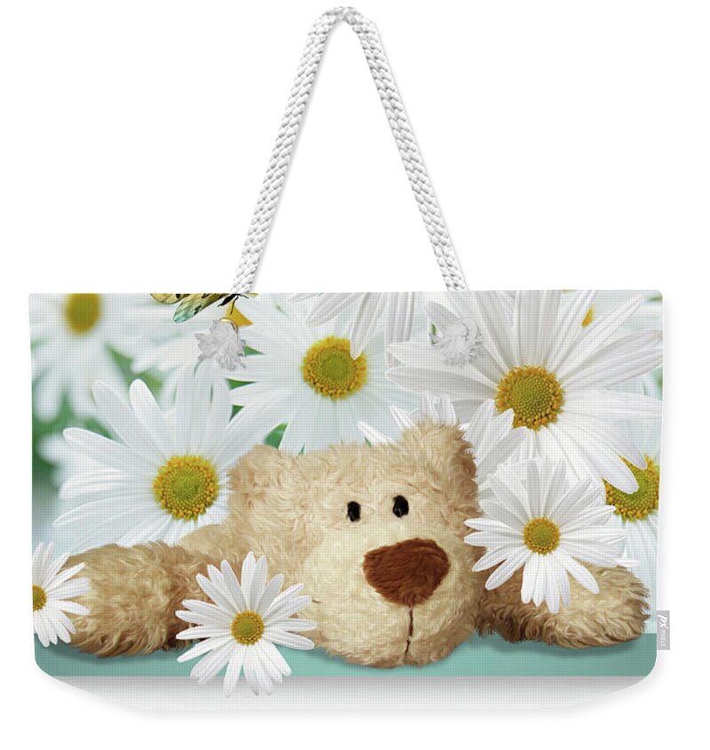 Thinking Of You Weekender Tote Bag featuring the digital art Bear Hug for Children by Doreen Erhardt