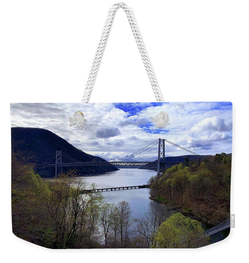 Scenic Weekender Tote Bag featuring the photograph Bear Mountain Bridge by Jim Feldman