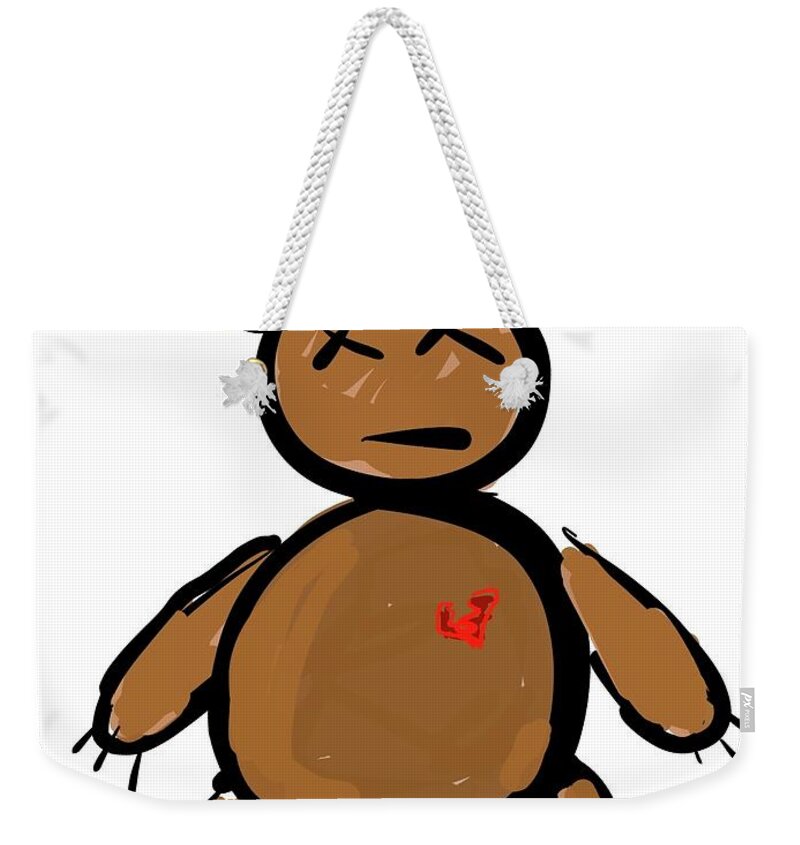  Weekender Tote Bag featuring the painting Bear with Me by Oriel Ceballos