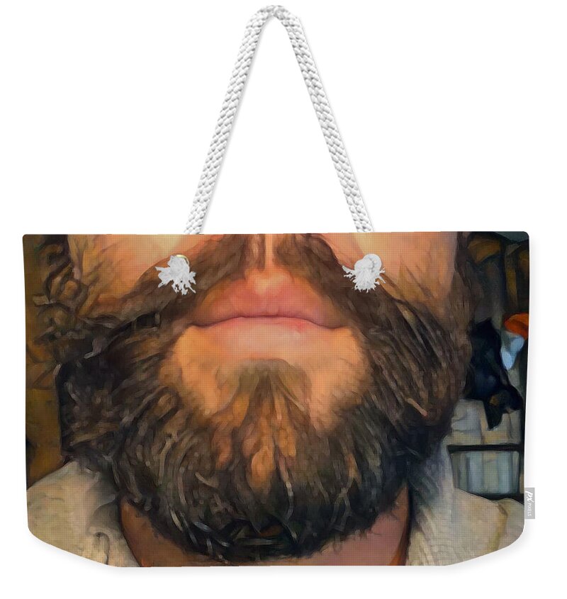  Weekender Tote Bag featuring the photograph Beard by Richard Laeton