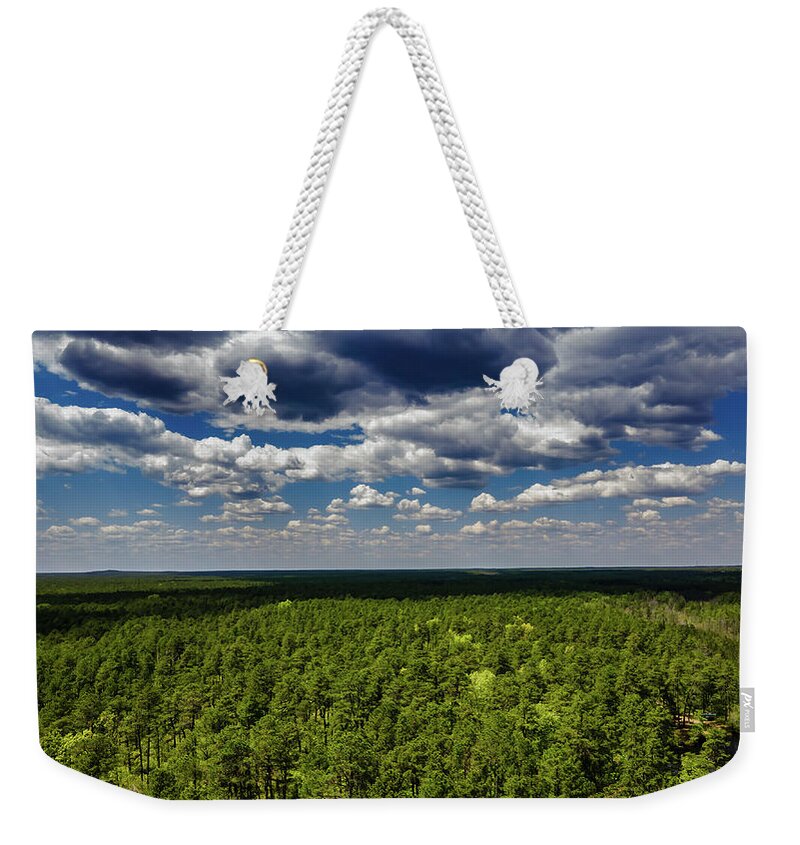 Franklin Parker Preserve Weekender Tote Bag featuring the photograph Beautiful Pine Barrens Landscape by Louis Dallara