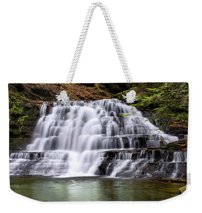 Waterfall Weekender Tote Bag featuring the photograph Beautiful Waterfall by Christina Rollo