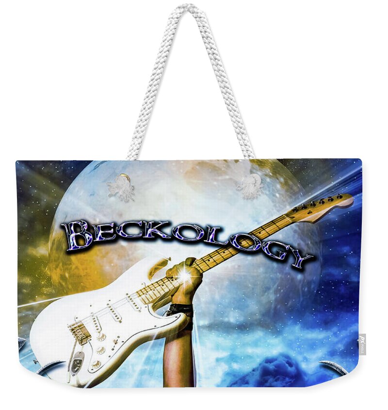 Jeff Beck Weekender Tote Bag featuring the digital art Beckology by Michael Damiani