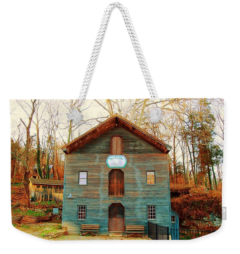 Mill Weekender Tote Bag featuring the photograph Becks Mill in Autumn by Stacie Siemsen