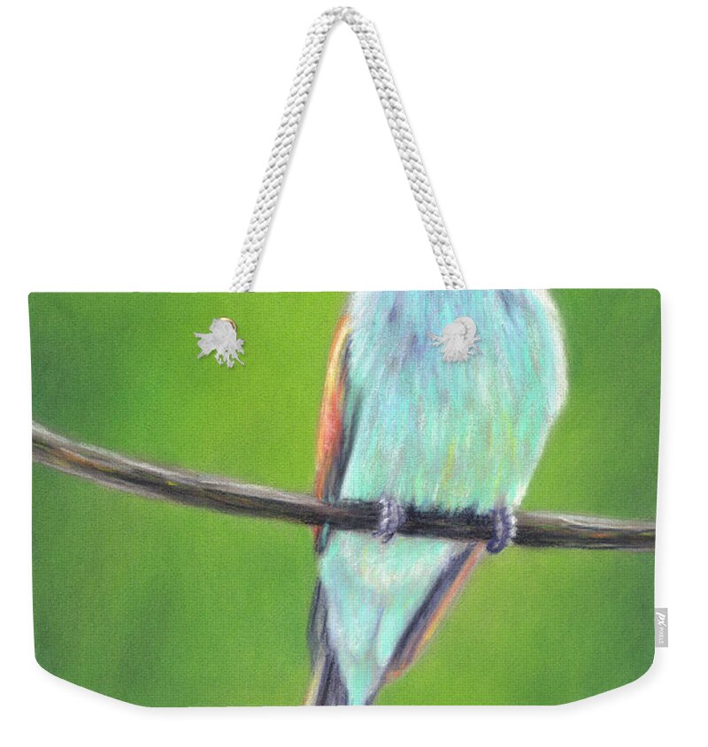  Weekender Tote Bag featuring the pastel Bee-Eater by Kirsty Rebecca