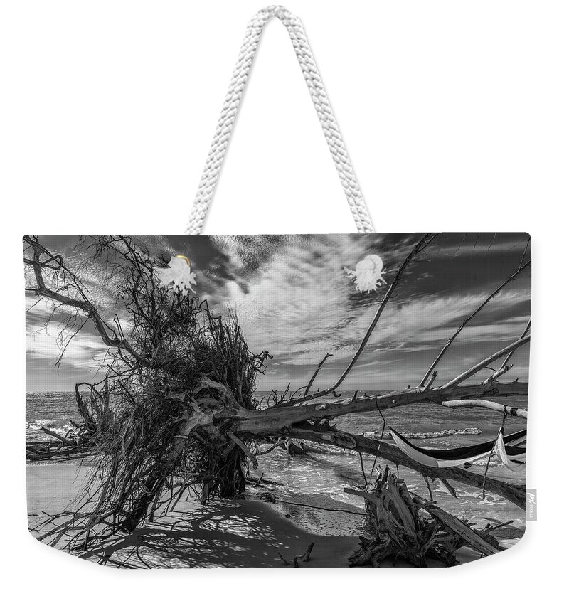 Beer Can Island Weekender Tote Bag featuring the photograph Beer Can Island 1 by Arttography LLC
