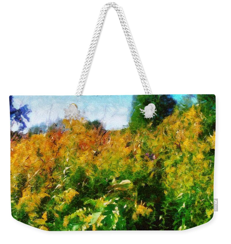 Autumn Weekender Tote Bag featuring the mixed media Beginning of Autumn by Christopher Reed