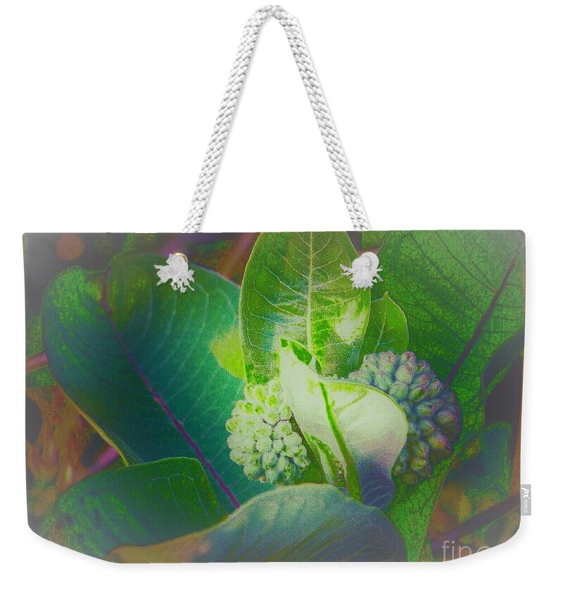  Weekender Tote Bag featuring the photograph Beginning to Bloom by Shirley Moravec