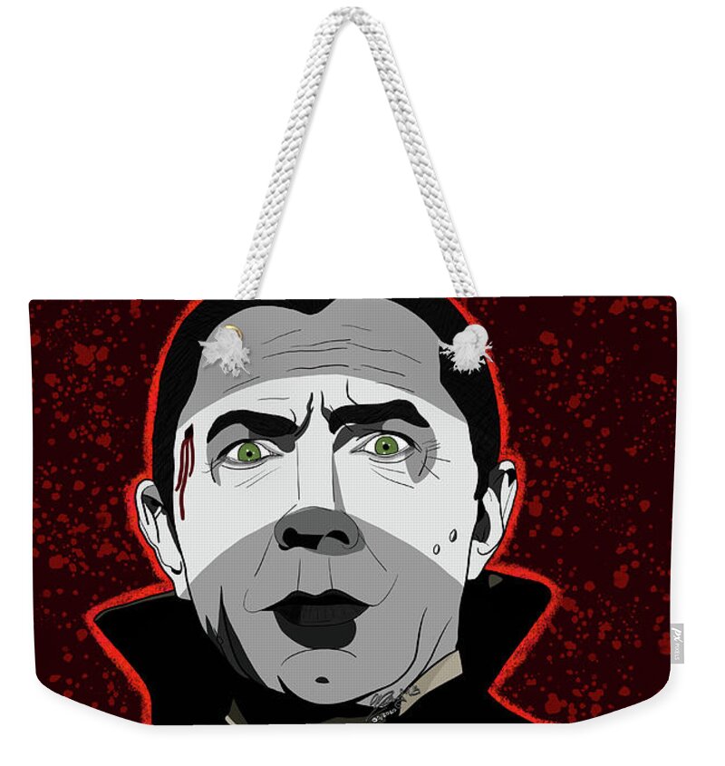 Bela Lugosi Weekender Tote Bag featuring the digital art Bela Lugosi Dracula by Marisol VB