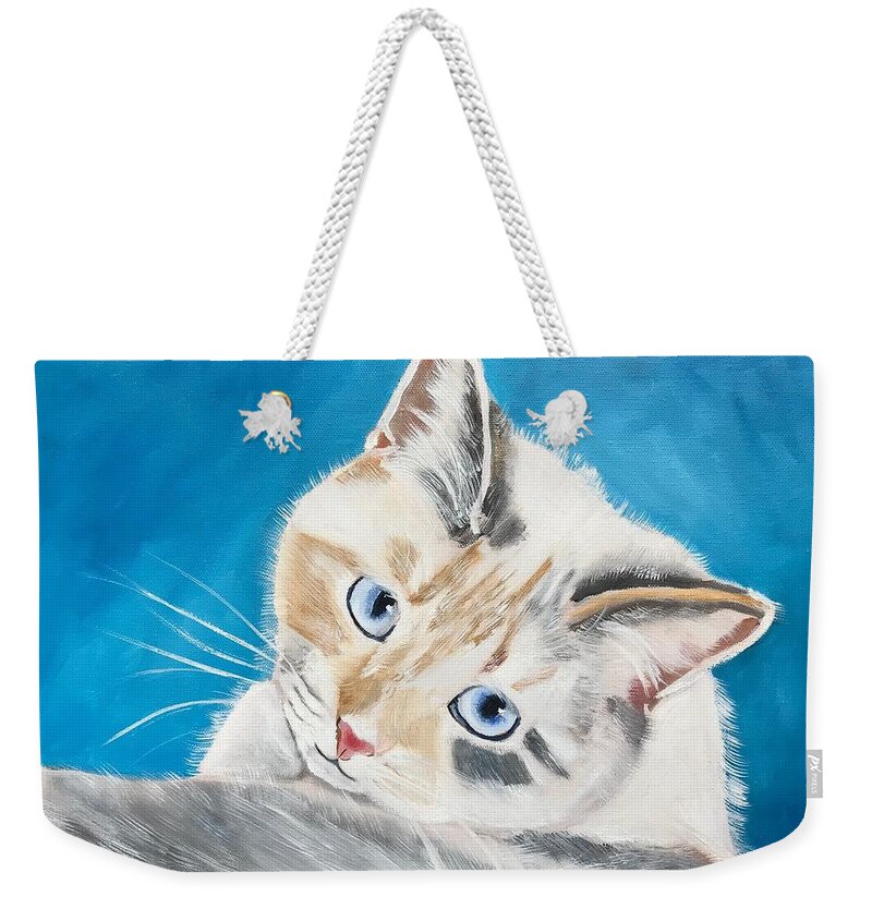 Pets Weekender Tote Bag featuring the painting Bella by Kathie Camara